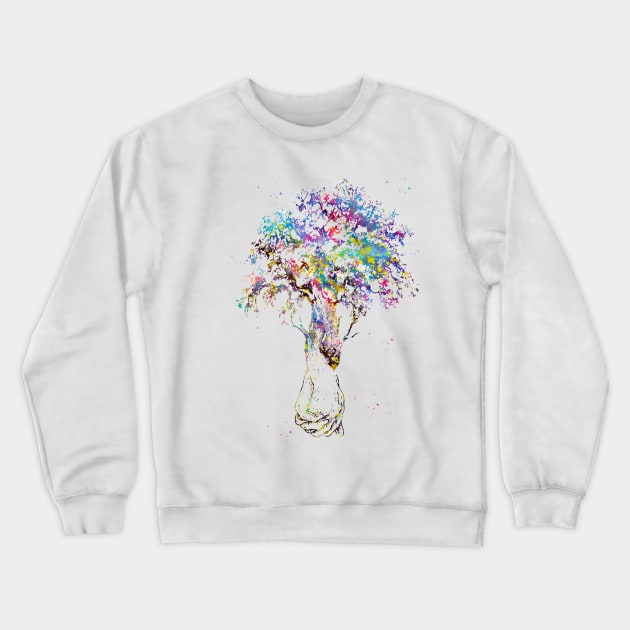 Love Tree Crewneck Sweatshirt by erzebeth